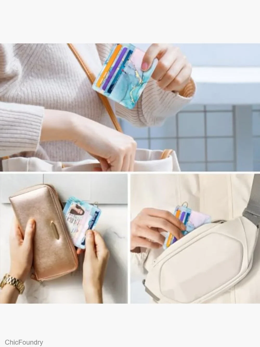Slim Credit Card Holder Wallet RFID Blocking Lightweight Thin Cute Case
